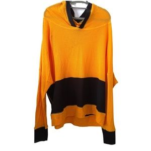 Emma & Sam Orange and‎ Black Mesh Hoodie Sweatshirt size S